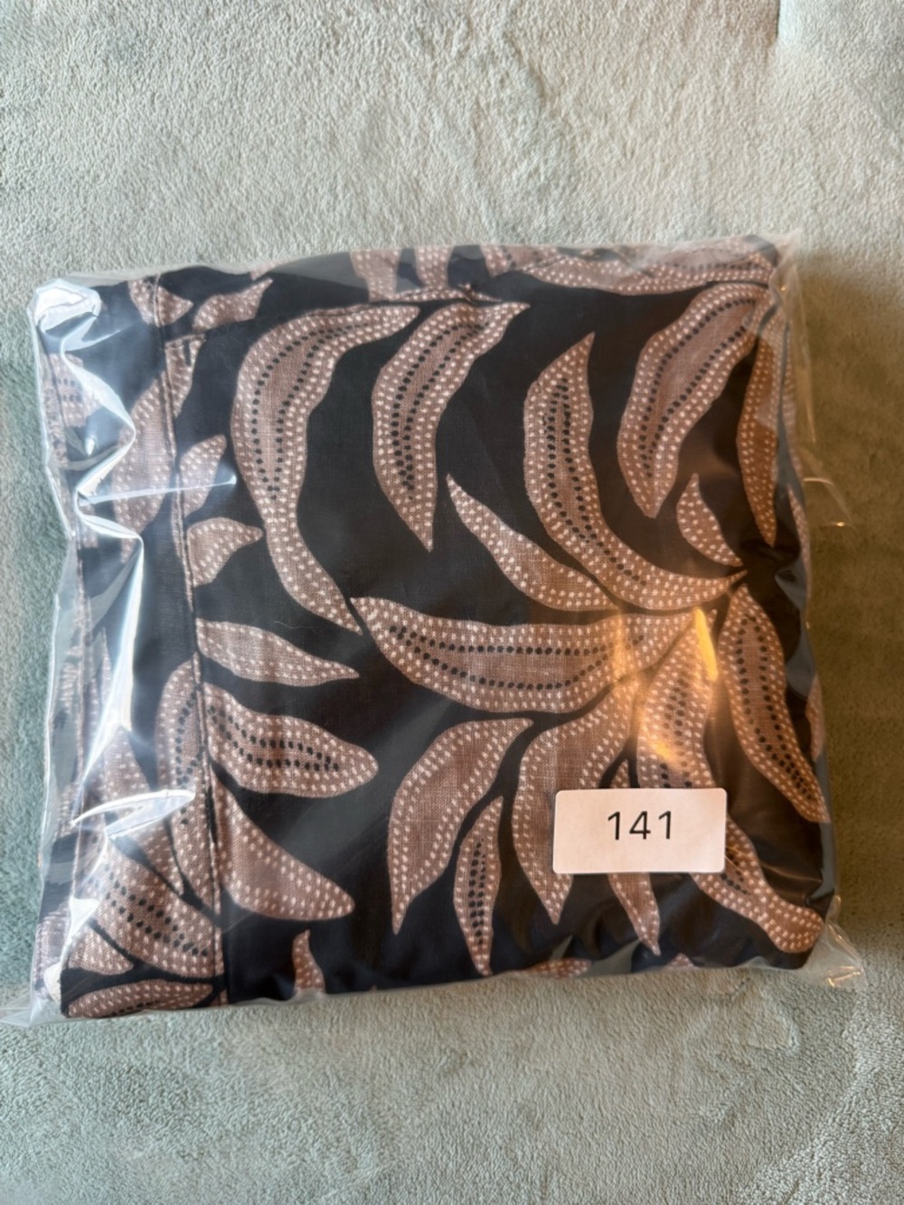 Rachel Zoe Black Pants with Beige Leaf Motif - Picture 6 of 6